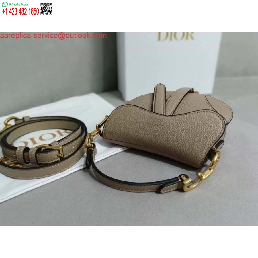 Replica Dior S5685 Mikrosatulalaukku Hihnalla Helakanpunainen Vaaleanharmaa Vuohennahka