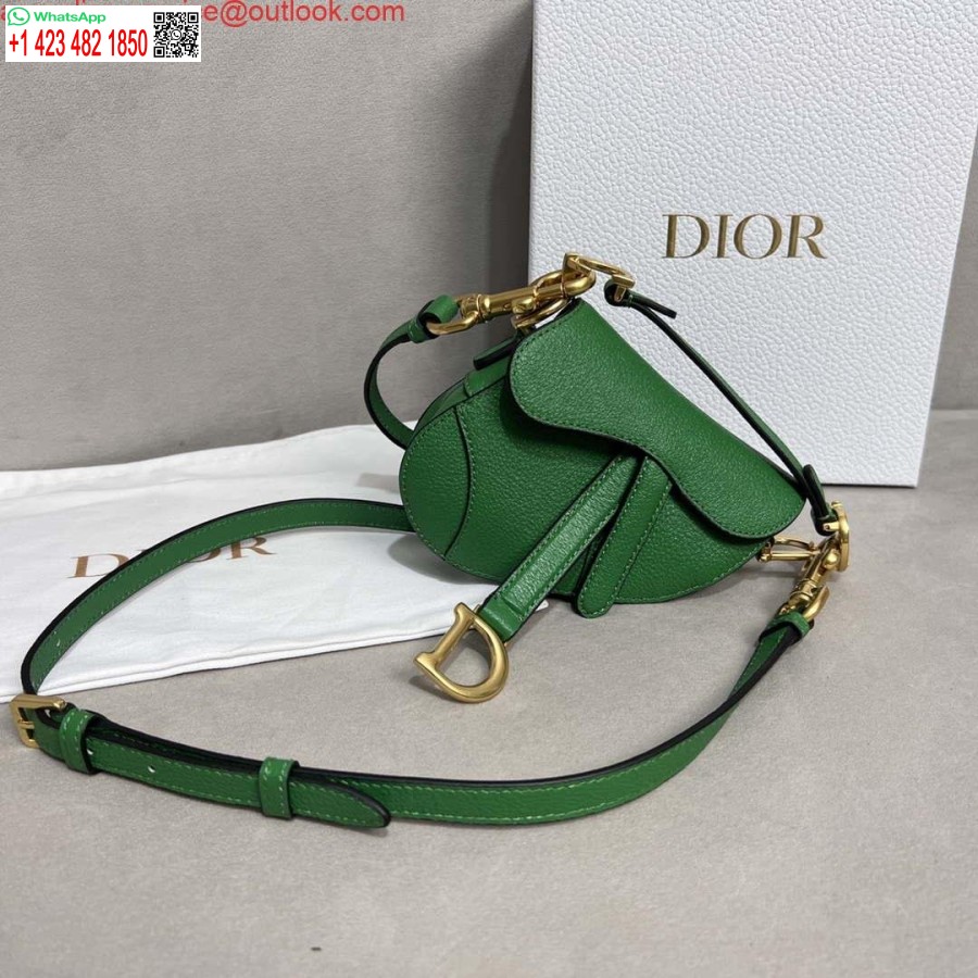 کیسه زین ماکت دیور S5685 با بند پوست بزی سبز مایل به قرمز