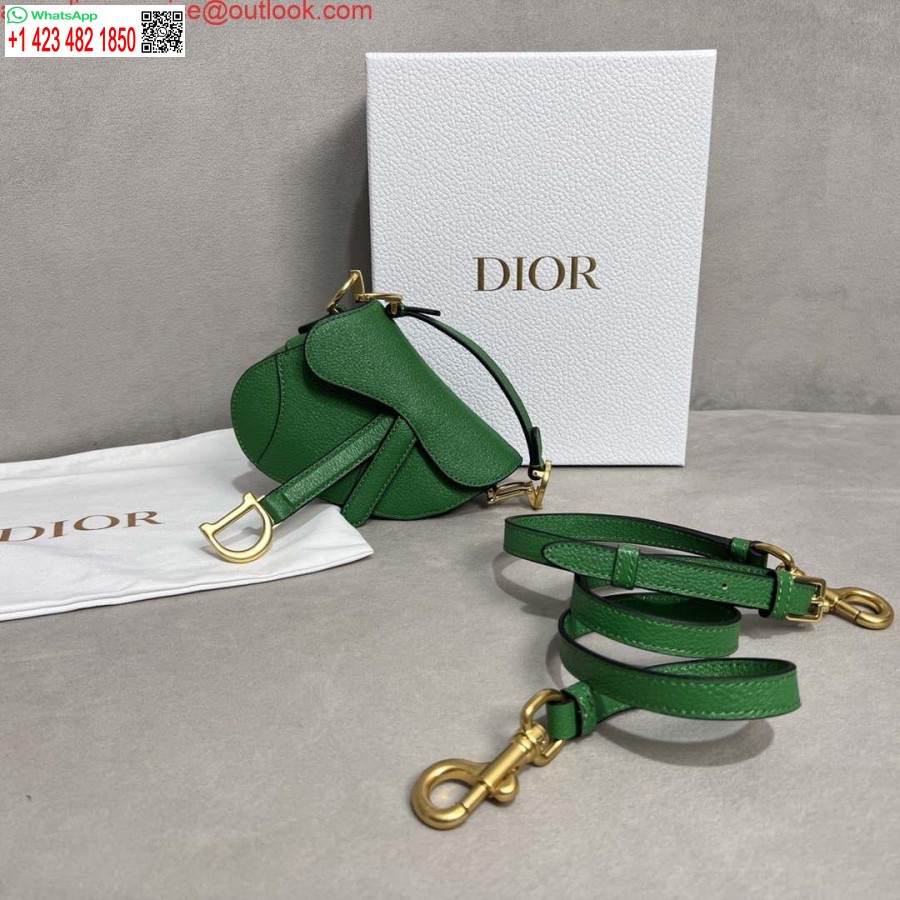 کیسه زین ماکت دیور S5685 با بند پوست بزی سبز مایل به قرمز