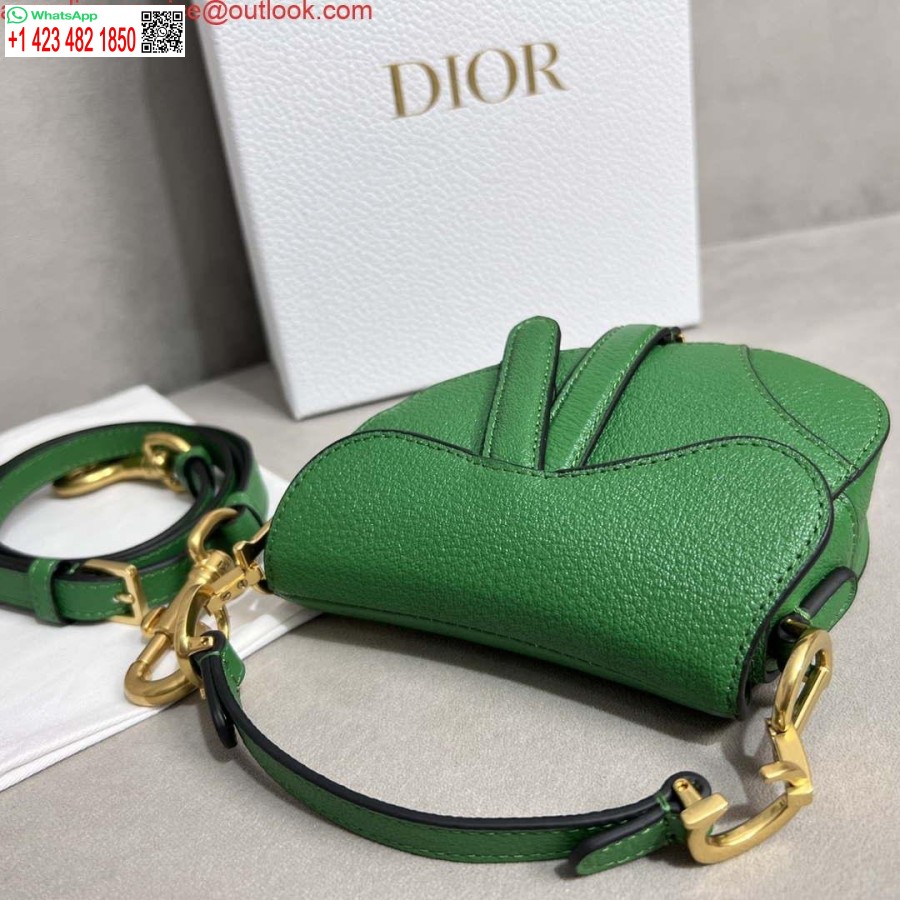 کیسه زین ماکت دیور S5685 با بند پوست بزی سبز مایل به قرمز