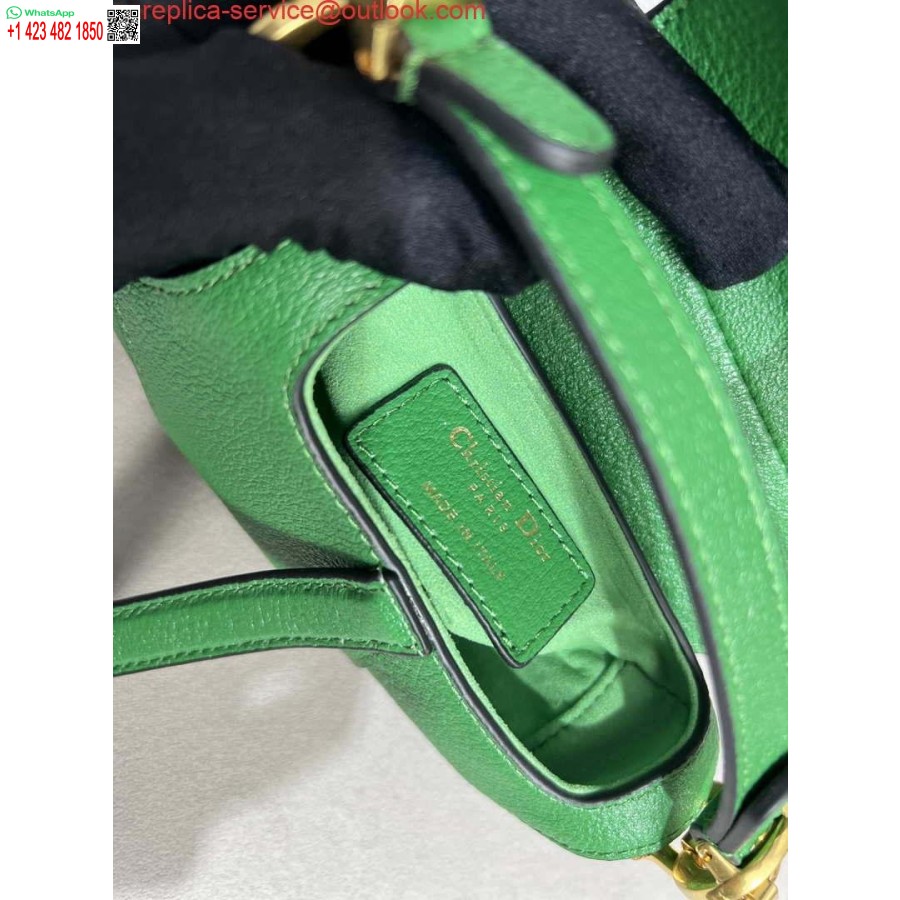 کیسه زین ماکت دیور S5685 با بند پوست بزی سبز مایل به قرمز