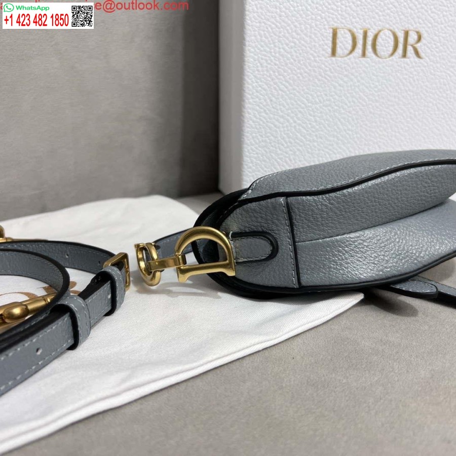 کیسه زین ماکت دیور S5685 با بند پوست بزی خاکستری مایل به قرمز