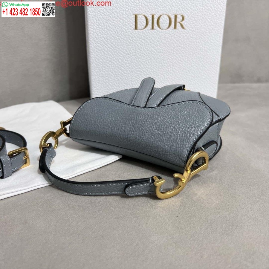 کیسه زین ماکت دیور S5685 با بند پوست بزی خاکستری مایل به قرمز