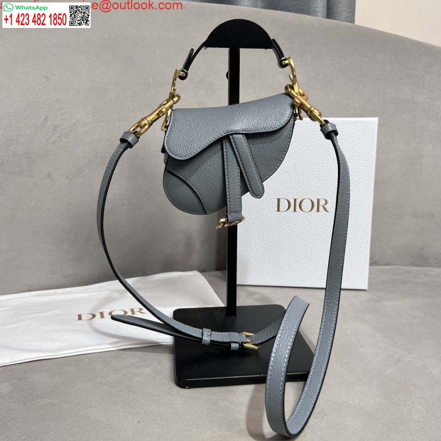 کیسه زین ماکت دیور S5685 با بند پوست بزی خاکستری مایل به قرمز