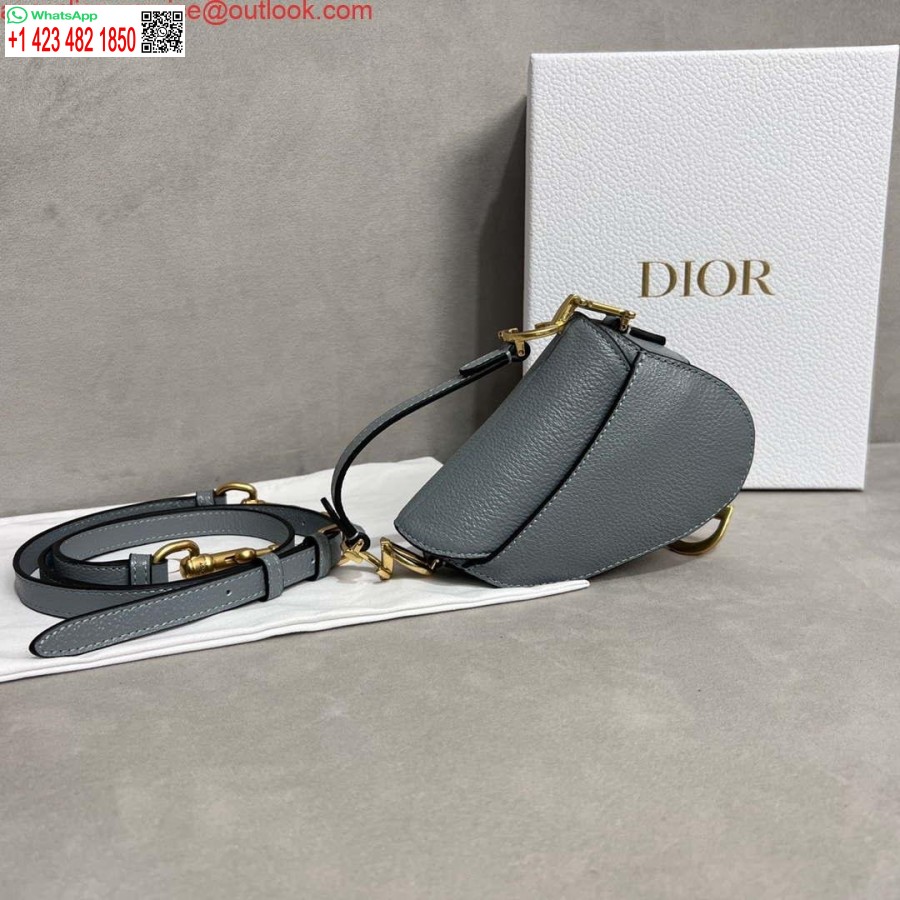 Replica Dior S5685 Mikrosatulalaukku, Jossa Hihna Helakanpunainen Harmaa Vuohennahka