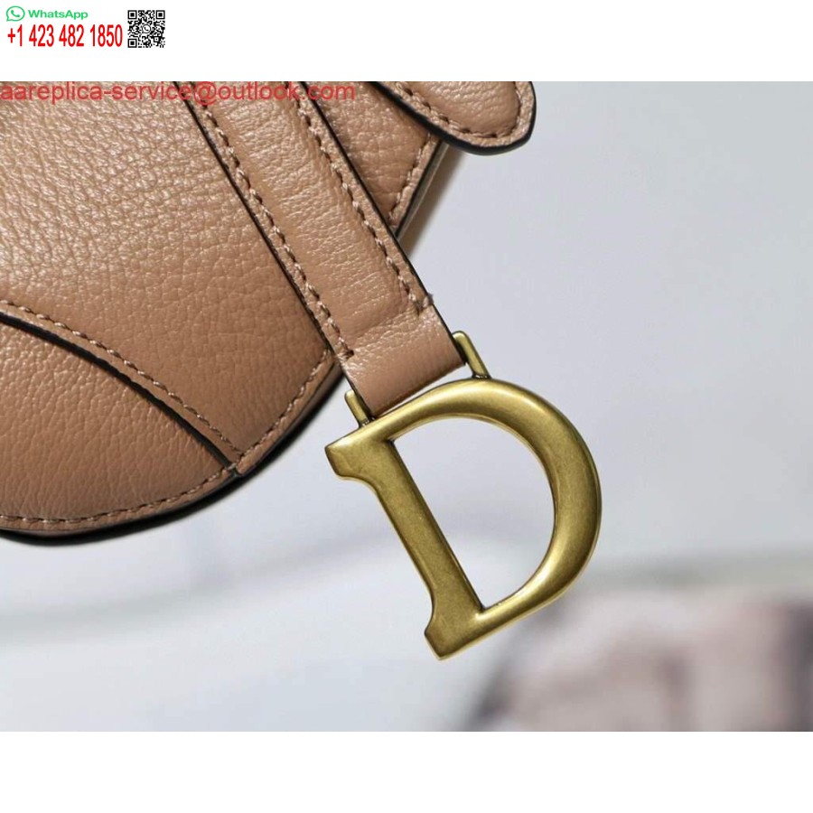 ρεπλίκα Dior M6008 σέλα τσάντα σούπερ μίνι τσάντα δέρμα αγελάδας ανοιχτό ροζ