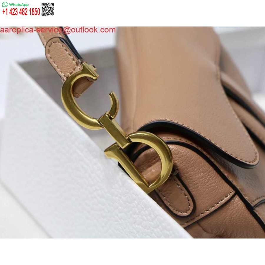 ρεπλίκα Dior M6008 σέλα τσάντα σούπερ μίνι τσάντα δέρμα αγελάδας ανοιχτό ροζ