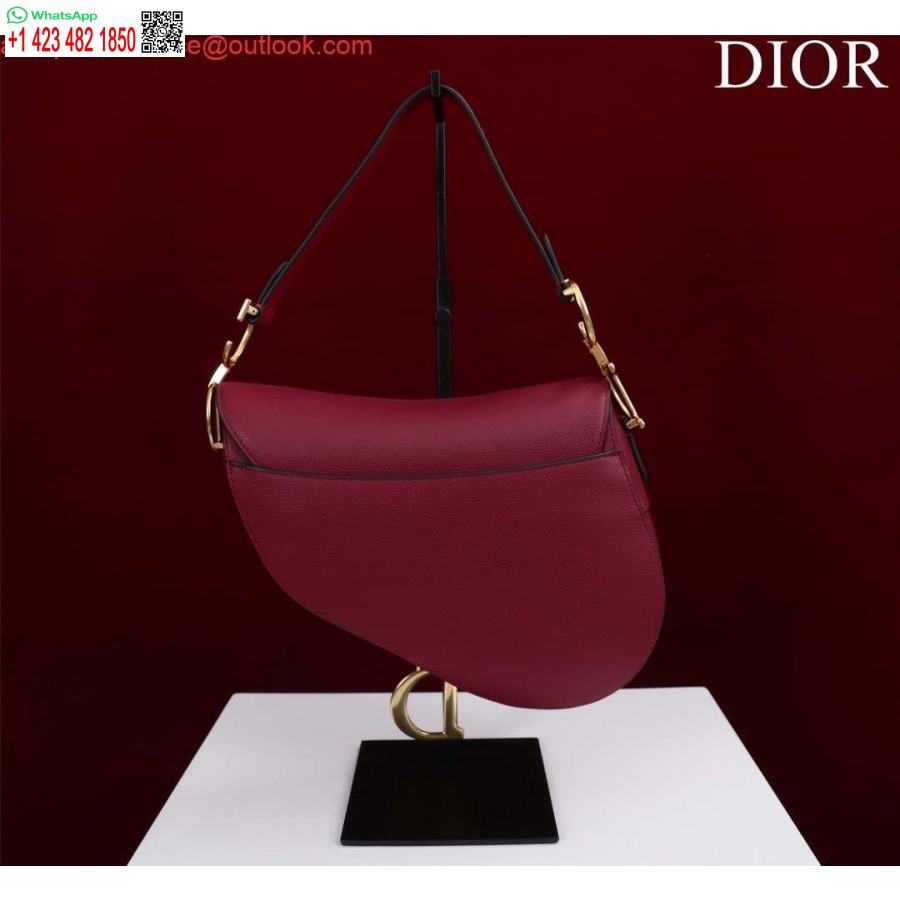 کیسه زین ماکت دیور M0455 با پوست گوساله دانه قرمز شراب بند