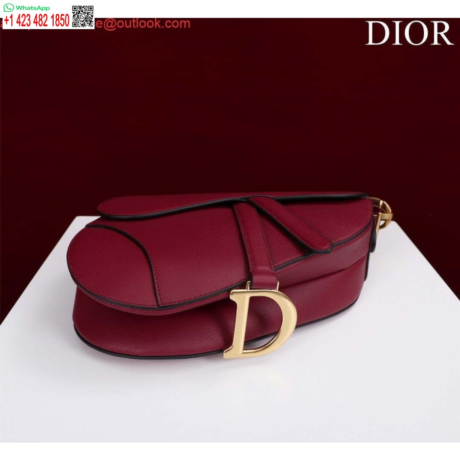 کیسه زین ماکت دیور M0455 با پوست گوساله دانه قرمز شراب بند