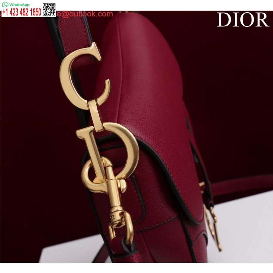 کیسه زین ماکت دیور M0455 با پوست گوساله دانه قرمز شراب بند