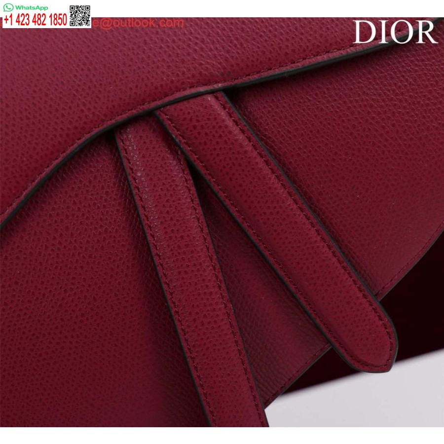 کیسه زین ماکت دیور M0455 با پوست گوساله دانه قرمز شراب بند