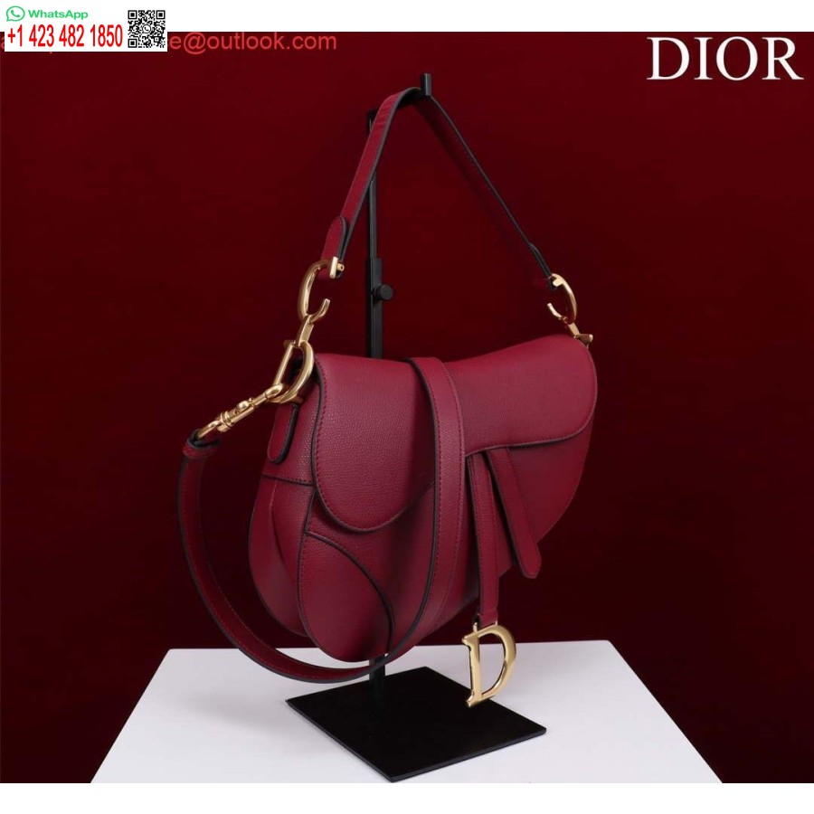 Replica Dior M0455 Satulalaukku Hihnalla Viininpunainen Vasikannahka