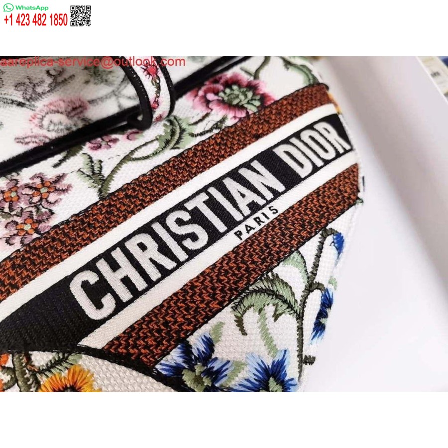 کیسه زینی Replica Dior M0455 با بند دوزی دوخت سفید