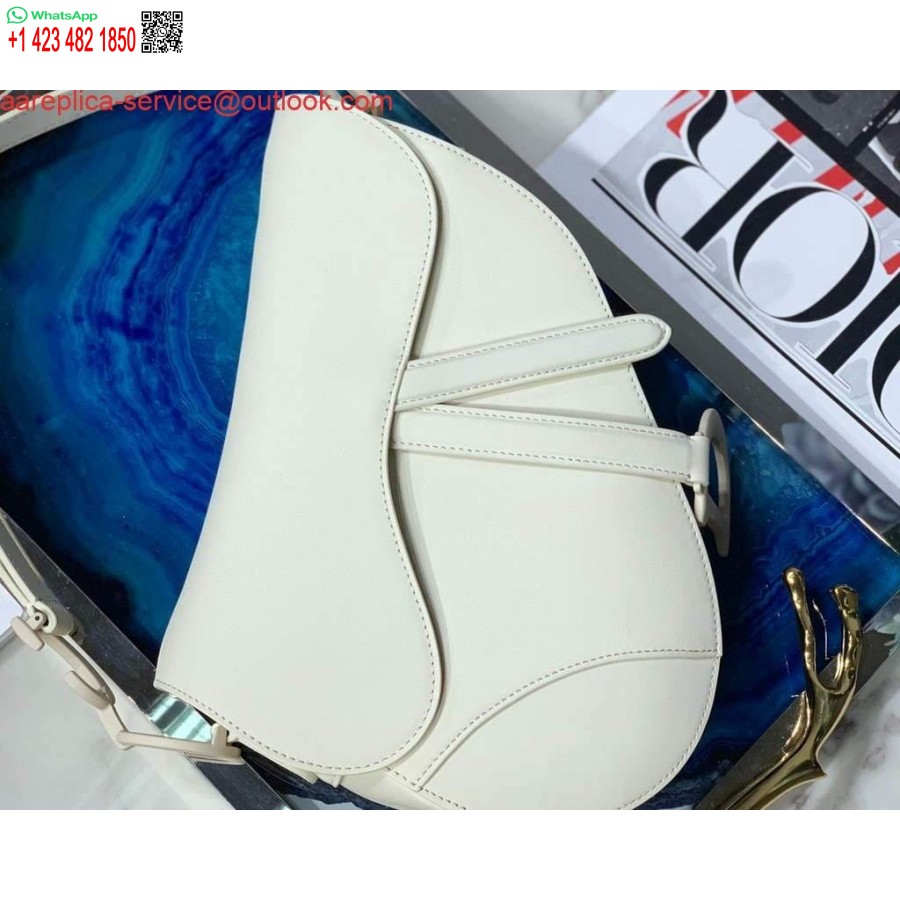 Replica Dior M0446 Dior Satulalaukku M0447 Valkoinen Ultramatta Vasikkanahka
