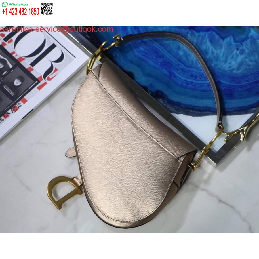 ماکت دیور M0446 کیسه زین دیور M0447 پوست گوساله دانه خاکستری نقره ای