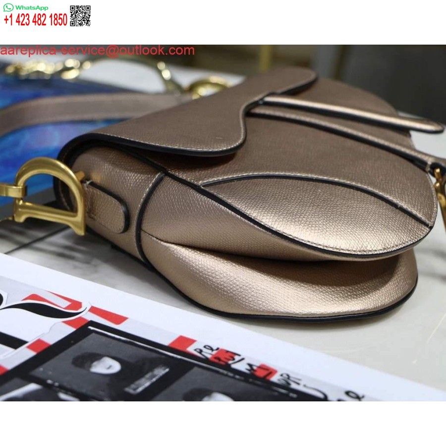 ماکت دیور M0446 کیسه زین دیور M0447 پوست گوساله دانه خاکستری نقره ای