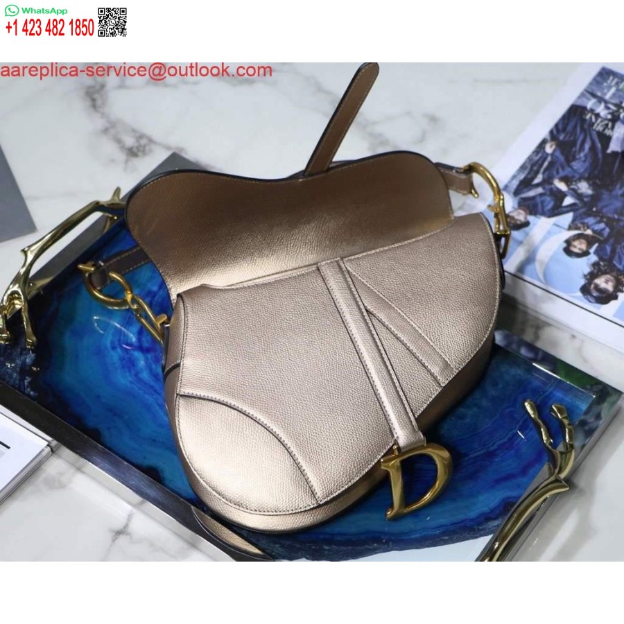 ماکت دیور M0446 کیسه زین دیور M0447 پوست گوساله دانه خاکستری نقره ای