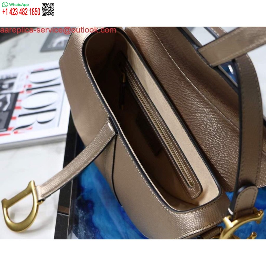 ماکت دیور M0446 کیسه زین دیور M0447 پوست گوساله دانه خاکستری نقره ای