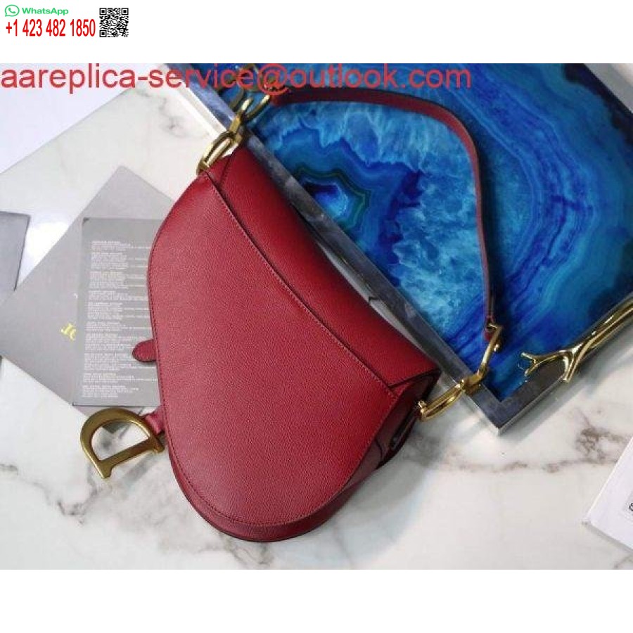 ماکت دیور M0446 کیسه زین دیور M0447 پوست گوساله دانه قرمز