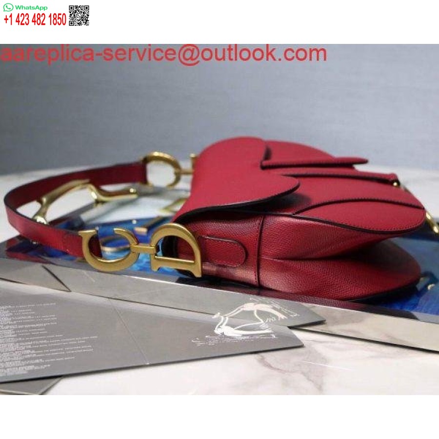 ماکت دیور M0446 کیسه زین دیور M0447 پوست گوساله دانه قرمز