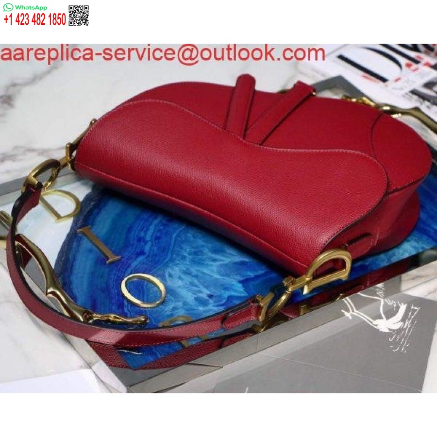 ماکت دیور M0446 کیسه زین دیور M0447 پوست گوساله دانه قرمز