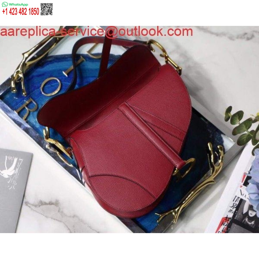 ماکت دیور M0446 کیسه زین دیور M0447 پوست گوساله دانه قرمز