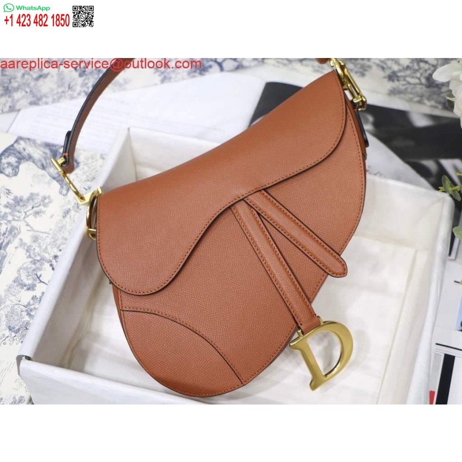 Replica Dior M0446 Dior Satulalaukku M0447 Ruskea Rakeinen Vasikannahka