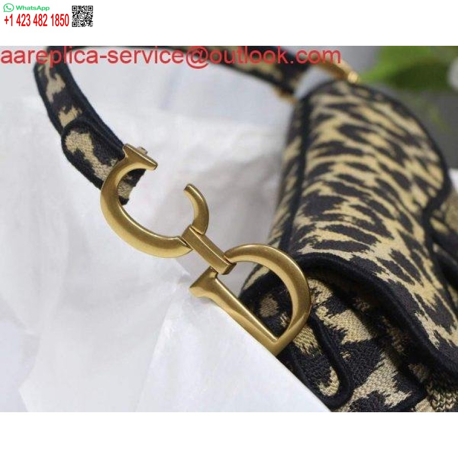 Replika Dior M0446 Dior Sedlasta Torba Bež Višebojni Mizza Vez