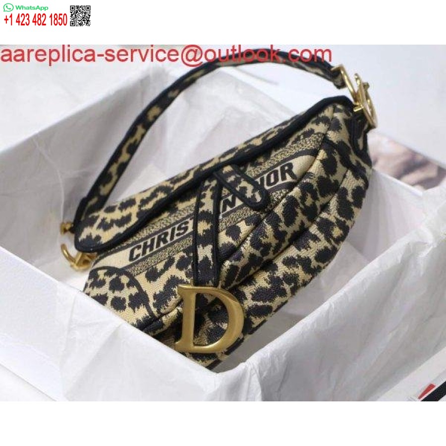 Replika Dior M0446 Dior Sedlasta Torba Bež Višebojni Mizza Vez