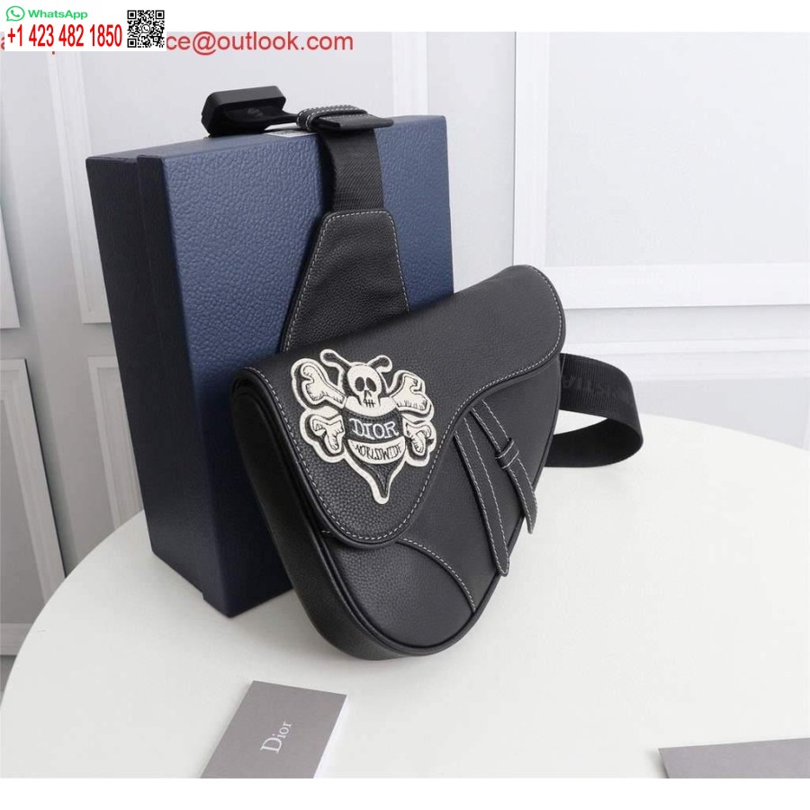 Replica Dior 1adpo093 Satula Miesten Laukku Rakeinen Vasikkanahka Musta