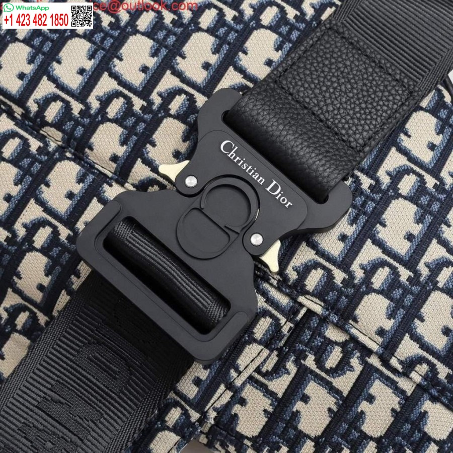 ماکت دیور 1adpo093 کیف زینتی مردانه دیور مایل ژاکارد آبی سرمه ای