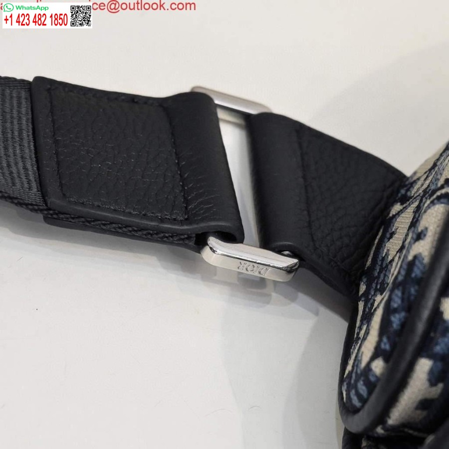 ماکت دیور 1adpo093 کیف زینتی مردانه دیور مایل ژاکارد آبی سرمه ای