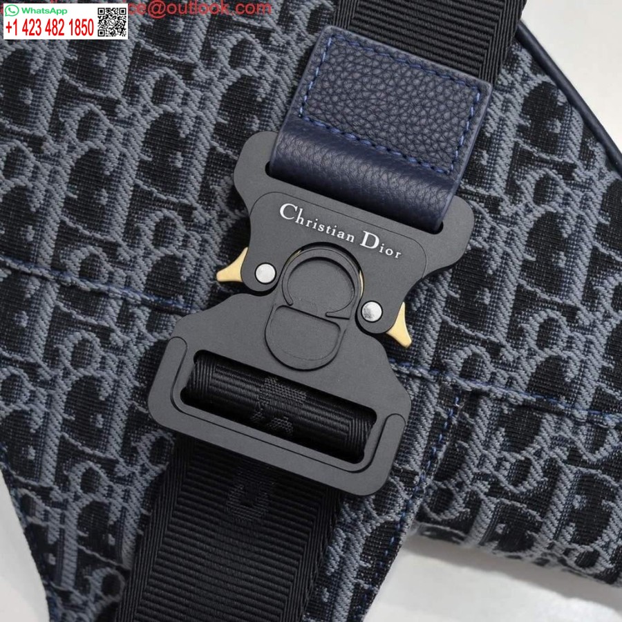 Replica Dior 1adpo093 Satula Miesten Laukku Dior Vino Jacquard Sininen