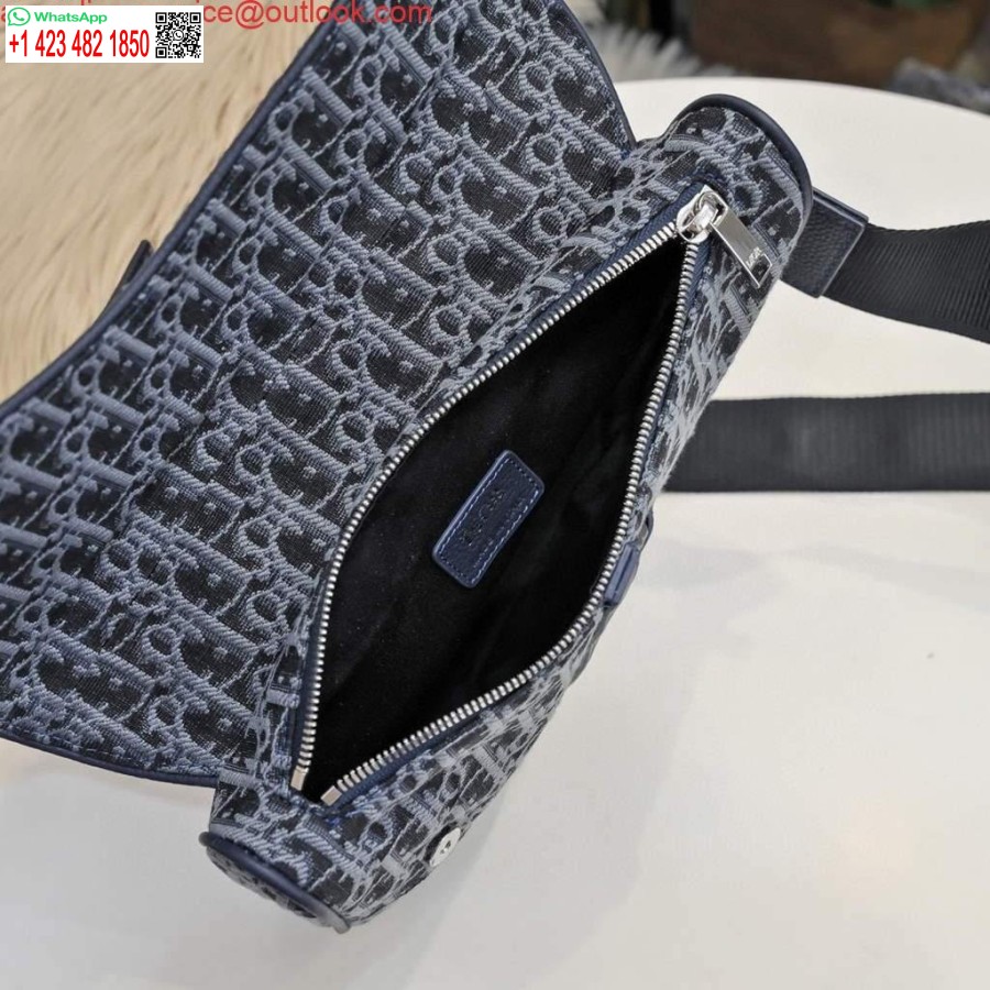 Replica Dior 1adpo093 Satula Miesten Laukku Dior Vino Jacquard Sininen