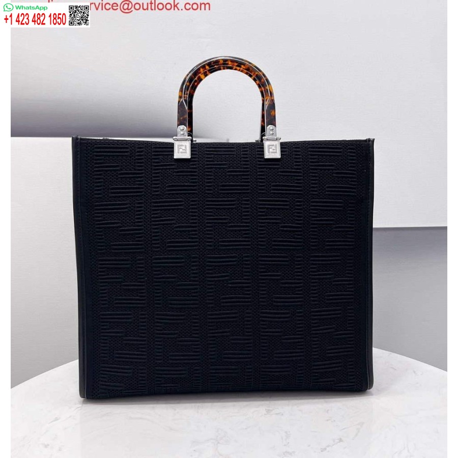 Replica Fendi 8bh386 Sunshine Medium Fendi Kantolaukku 8258 Musta