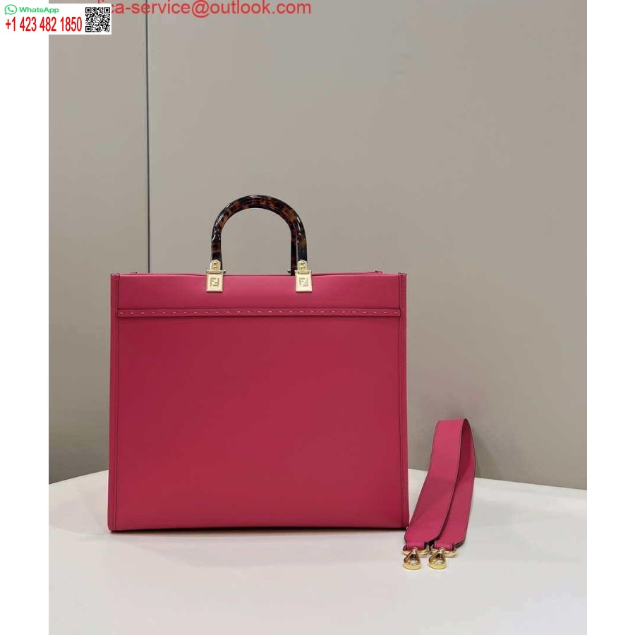 Replica Fendi 8bh386 Sunshine Keskikokoinen Laukku Ruusunpunainen Nahka Shopper 8266s