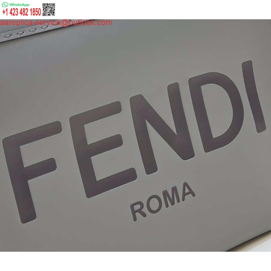 Реплика сумки Fendi 8bh386 Sunshine среднего размера, серая кожаная сумка-шоппер 8266s