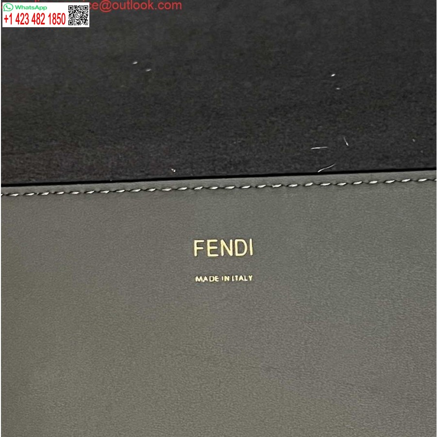 Реплика сумки Fendi 8bh386 Sunshine среднего размера, серая кожаная сумка-шоппер 8266s