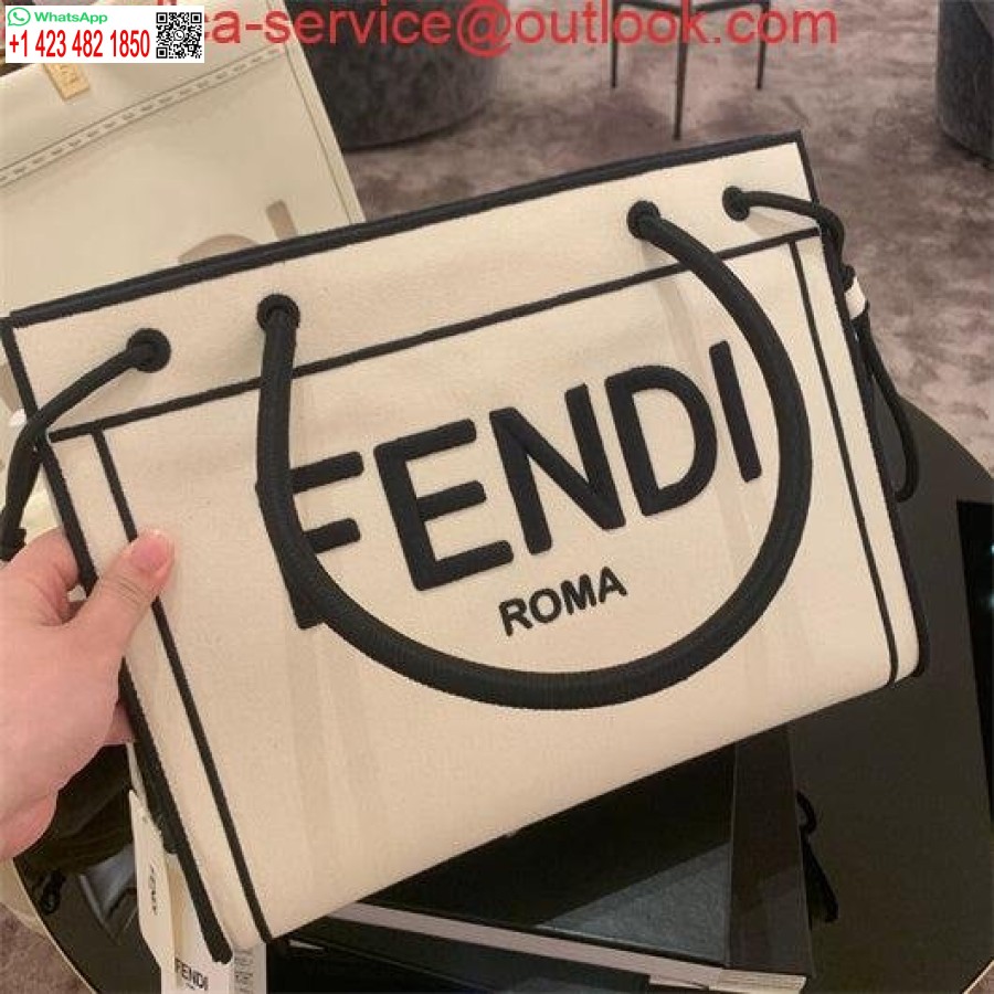 реплика Fendi 8bh378 средно голяма чанта от небоядисано платно