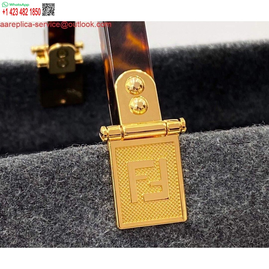 Реплика Fendi 8bh372 Sunshine, большая серая фланелевая сумка-шоппер 8266c