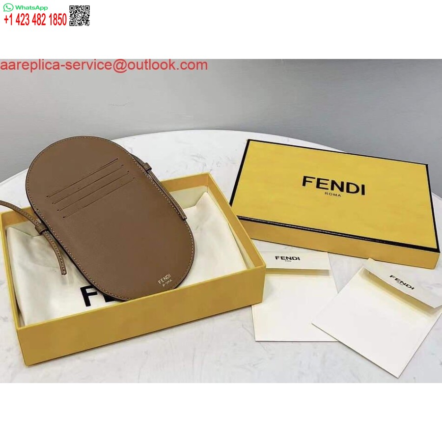 Реплика сумки через плечо для телефона Fendi 8526 серая