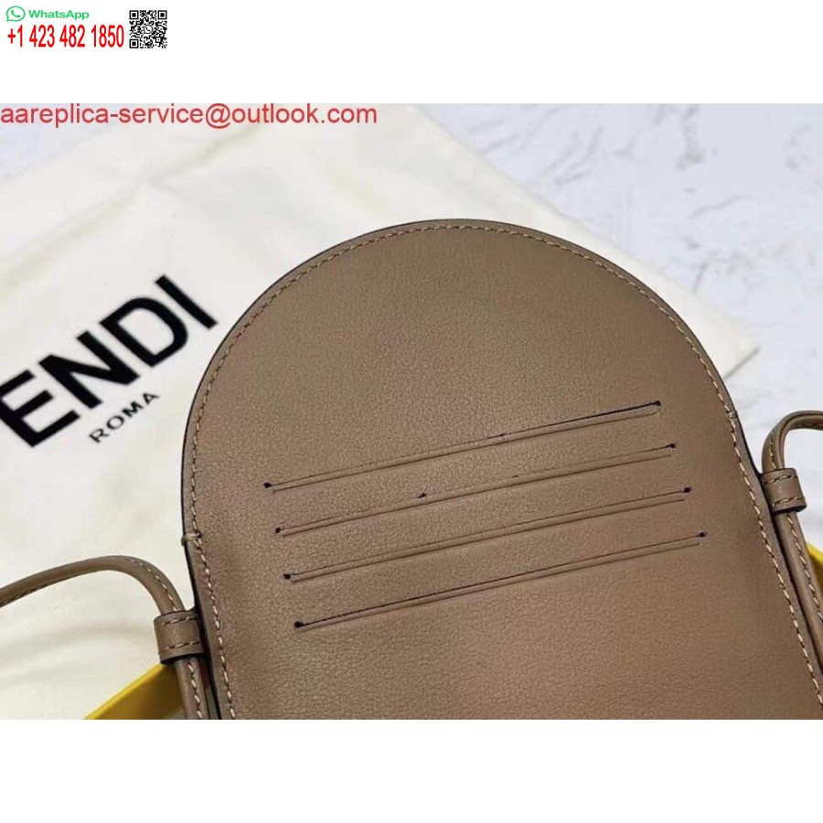 Реплика сумки через плечо для телефона Fendi 8526 серая