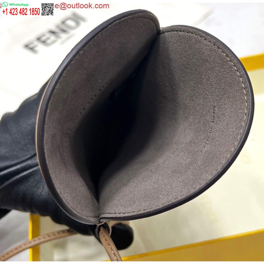 Реплика сумки через плечо для телефона Fendi 8526 серая