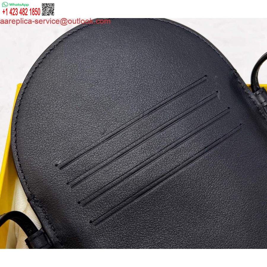 Ρεπλίκα τσάντα ώμου τηλεφώνου Fendi 8526 μαύρη