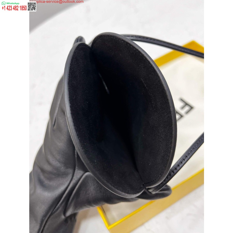 Ρεπλίκα τσάντα ώμου τηλεφώνου Fendi 8526 μαύρη