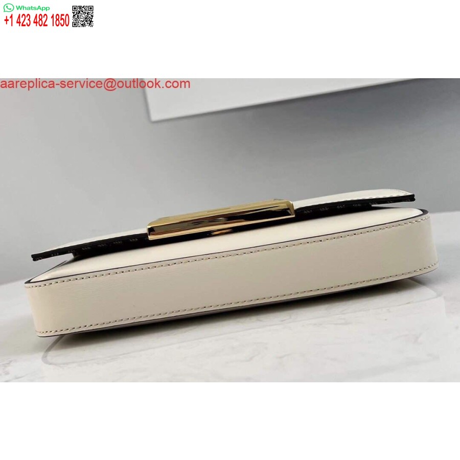 ρεπλίκα Fendi 8521 τσάντα ώμου Midi αλυσίδα μπαγκέτας λευκό