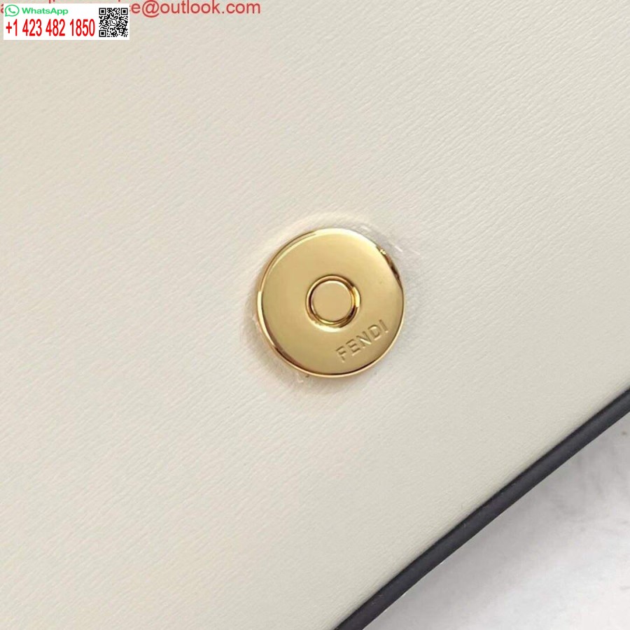 ρεπλίκα Fendi 8521 τσάντα ώμου Midi αλυσίδα μπαγκέτας λευκό