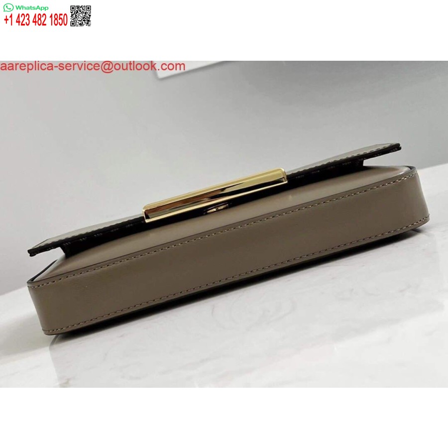 ρεπλίκα Fendi 8521 τσάντα ώμου Midi αλυσίδα μπαγκέτας γκρι