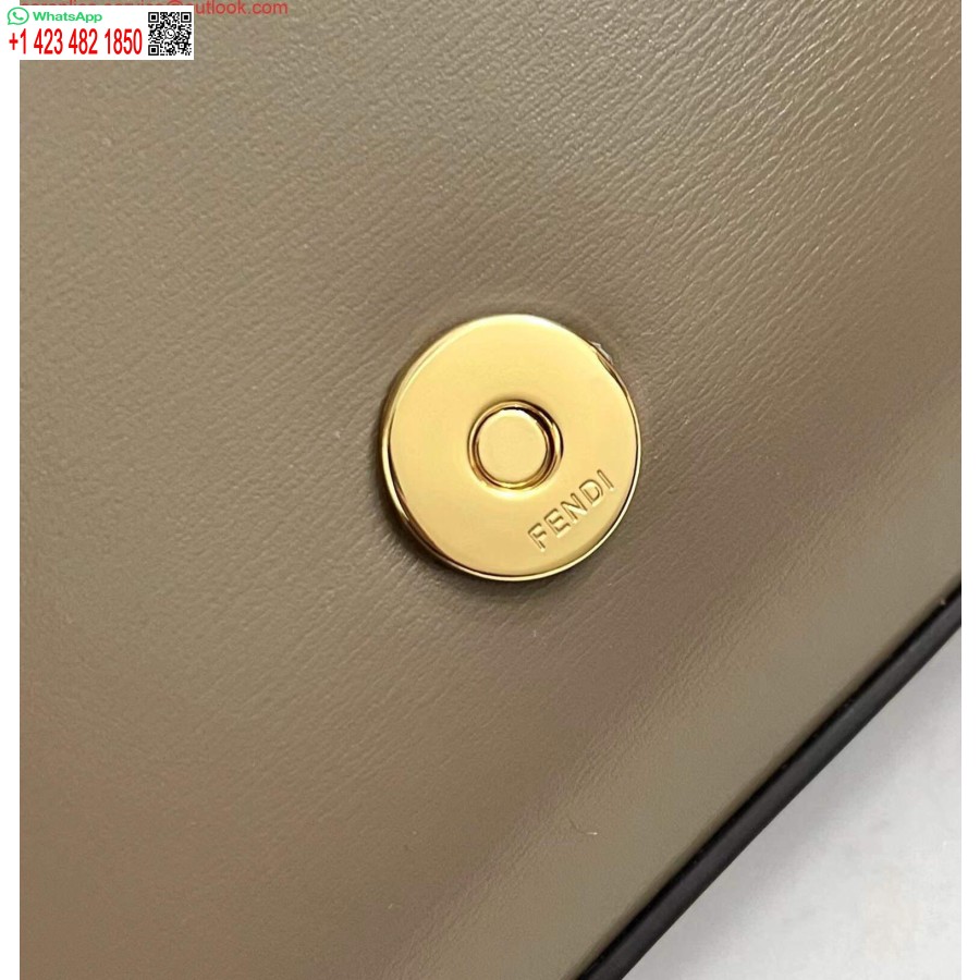 ρεπλίκα Fendi 8521 τσάντα ώμου Midi αλυσίδα μπαγκέτας γκρι