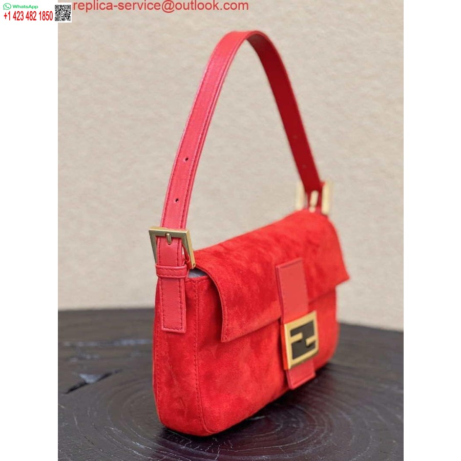 ρεπλίκα Fendi 8339 μεσαίωνα μονόχρωμη τσάντα μασχάλης κόκκινη